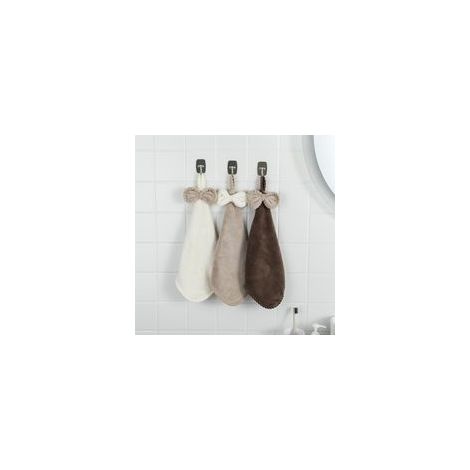 Lot de 3 serviettes de cuisine et de salle de bain en microfibre polaire corail Séchez vos mains immédiatement (30x30cm)