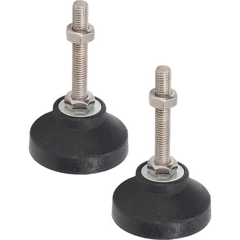 2 supports de nivellement pivotants pour meubles D50xM8x50, patins réglables pour pieds de table et chaise, 2 pièces (1/5)