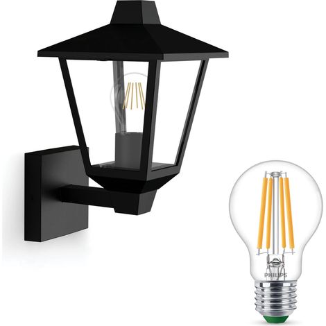 Philips Kinno Aplique de pared exterior Up E27 (Negro) - Philips LED E27 No regulable (1/5)