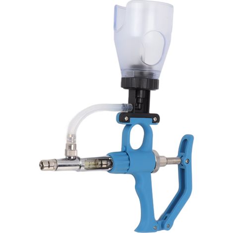 Automatische Tierspritze aus Kunststoff, tragbar, selbstbefüllend, kontinuierliches Veterinärinstrument für Rinder und Geflügel, 2 ml (1/5)
