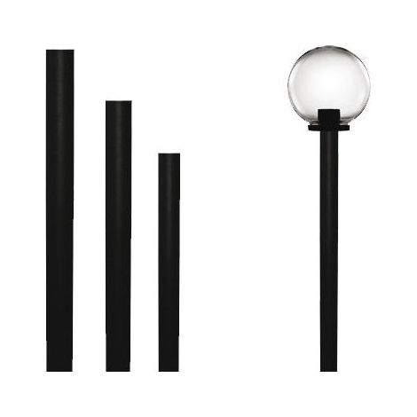 PALI P/LAMPIONI GLOBO NERO CM.180