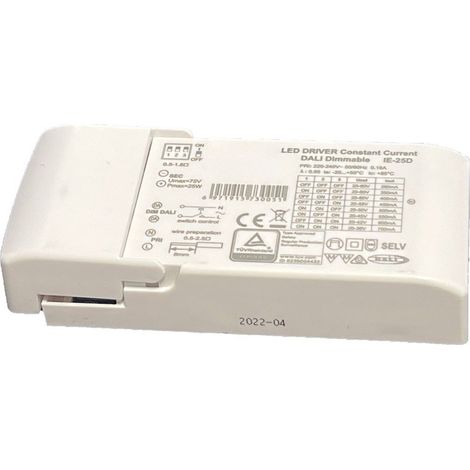 Led Driver 25W Dimmerabile DALI 2 Push Dimming Corrente Costante Configurabile 260mA 350mA 400mA 450mA 500mA 550mA 600mA 700mA