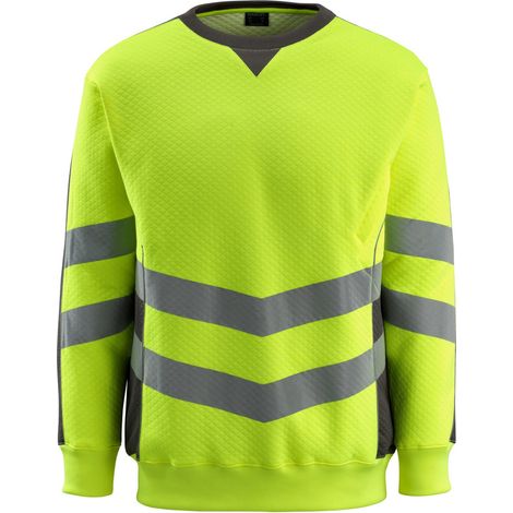 Mascot Warnschutz Sweatshirt WIGTON SAFE SUPREME moderne Passform 50126 Gr. XL warngelb/dunkelanthrazit (1/4)