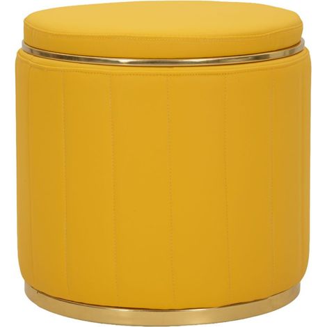 Pouf Coffre Design "London" 46cm Moutarde (1/5)