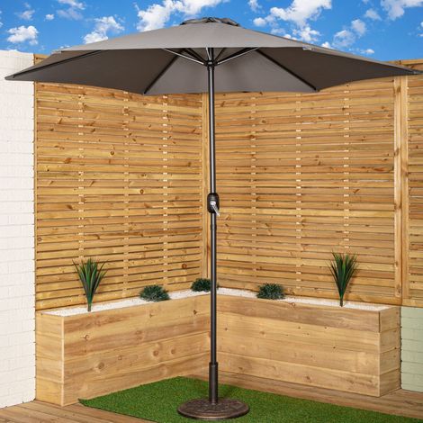 Samuel Alexander 2.7m Havana Garden Patio Parasol with Crank Handle in Grey (1/5)