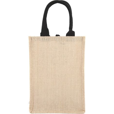 sac cabas en lin, sac de courses en jute, sac de rangement en lin grossier (1/5)