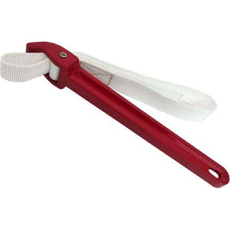 Clé à Sangle Universel Clé à Sangle, Clé à Sangle En Caoutchouc, Clé Multi Outils Clé à Sangle, La Norme Ajustable Universel Alliage d'Aluminium Nylon Clé à Sangle Tuyau pour Tracteur, Filtre à Huile (1/4)