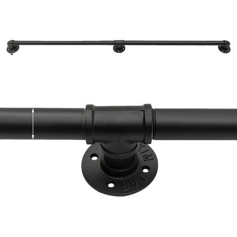 Rampe de main courante, matériau durable, design antidérapant, noir (1/2)