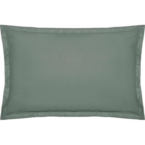 Taie d'oreiller 50 x 70 cm Contemporain uni Celadon (1/3)