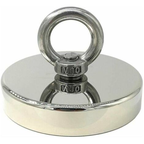 Aimant de levage,Aimant Néodyme Super Puissant 300kg Idéal pour la Pêche Magnétique Ø 90mm avec Boucle Métal Néodyme (1/5)