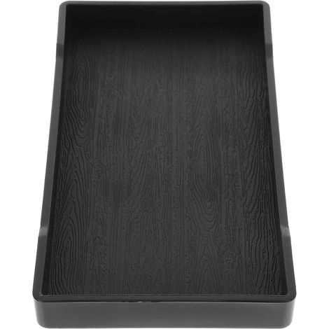 Étagère de salle bain OUNONA , construction épaisse et robuste , forme rectangulaire couleur noire ,