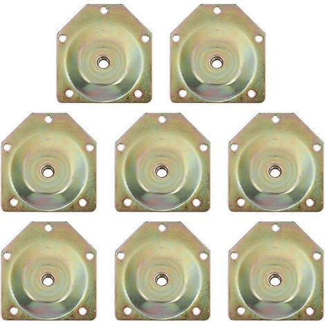 Support de pied de meuble, plaque de fixation pour pied de table, kit de 8 pièces pour pieds de meubles à monter soi-même (1/5)