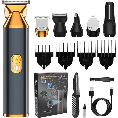 Ensemble épilateur et tondeuse à poils de nez multifonctionnel et étanche Kg166-AquaForge
