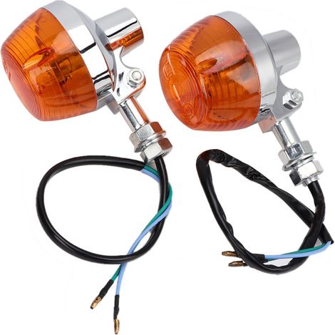 Indicatore di direzione per moto ad alta luminosità aqxreight, lampada lampeggiante ambra, realizzato in plastica di alta qualità, universale per bullone da 8 mm/0,3 pollici, con. (1/5)