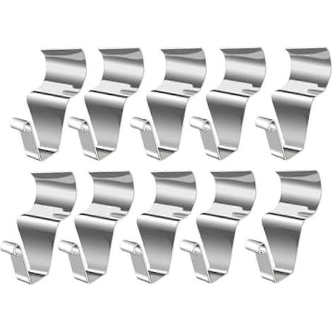 Lot de 10 crochets pour bardage, crochets de fixation extérieure, clips de fixation pour bardage vinyle sans perçage, pour suspendre des décorations, B (1/4)