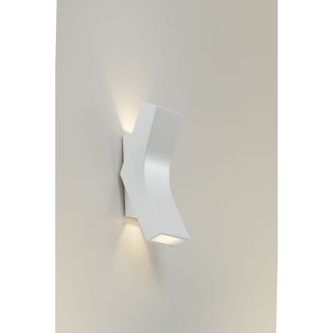 LedsC4 Applique Bend Led 9W Blanc Chaud - 3000K On-Off Blanc Porcelaine 239Lm