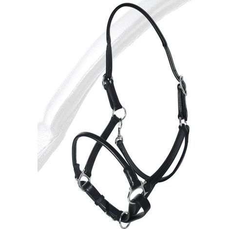 Full, Nero: Vachette gagnante en cuir tubulaire avec boucles en laiton chromé