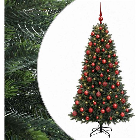 Albero di Natale Artificiale con Palline 210 cm 300 LED vidaXL (1/5)