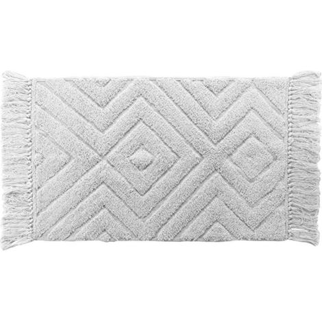 Tapis Déco à Franges "Nara" 50x80cm Naturel (1/2)