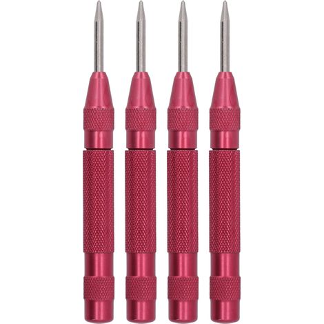 Kit de 4 poinçons automatiques en acier rapide de 12,7 cm (5 pouces) pour l'installation et la maintenance (rouge). (1/5)