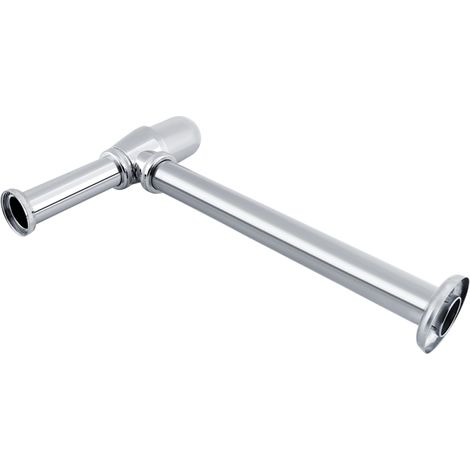 Beyamis Siphon de lavabo rond en alliage de zinc chromé pour salle de bain et cuisine. (1/5)