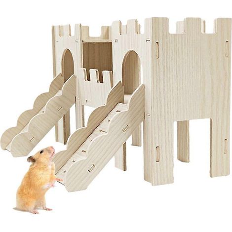 Maisons en bois pour cochons d'Inde - Maisons de jeu détachables et confortables pour animaux (1/4)