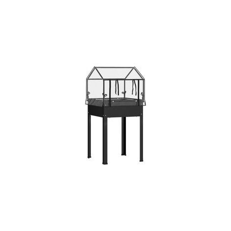 Jardinière surélevée avec couvercle, potager surélevé avec trous de drainage, jardinière en métal, potager résistant aux intempéries, jardinière, bac à plantes pour jardin, balcon, 60 x 60 x 120 cm, n (1/5)