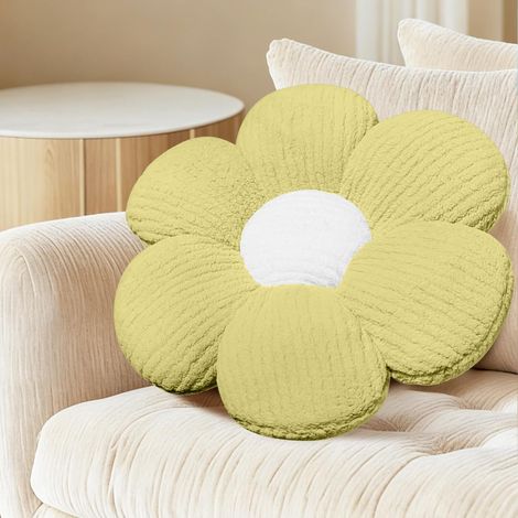 Coussin de sol en peluche tatami en forme de fleur - Décoration pour canapé, lit, chaise, cadeau pour filles et femmes - 40 cm (1/5)