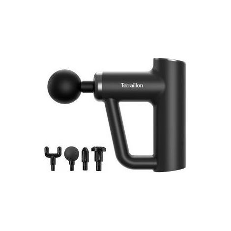Terraillon, Massaggiatore Fitness Nero, 4 Testine, 6 Velocita', Ricarica USB