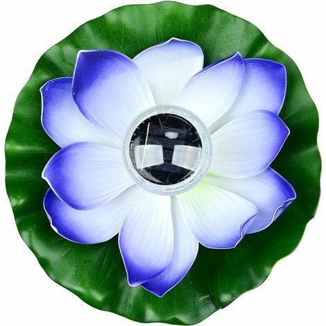 Solar-Lotuslaterne für den Außenbereich, schwimmende Poolbeleuchtung, wasserdichte RGB-LED-Solar-Lotusblumenlampe für Teich/Garten/Pool/Brunnen/Aquarium (Lila)