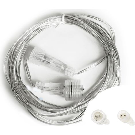 Cavo prolunga 10 metri trasparente per catena di luci e tende luminose Led di Natale Wisdom (1/4)