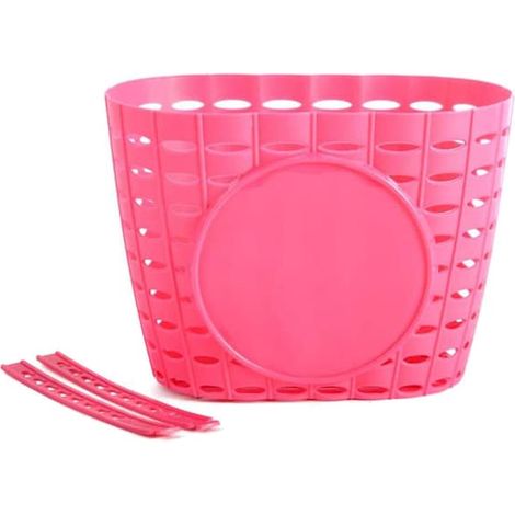 Panier de vélo pour filles, guidon avant, panier de vélo enfant, léger et résistant, rose (1/4)