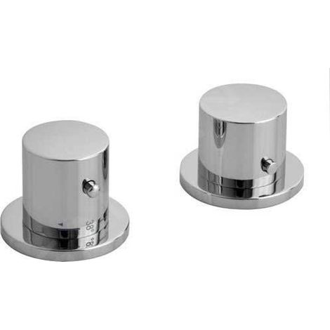 Sapho - Mitigeur thermostatique sur bord de baignoire, installation 2 trous, chrome TH100 (1/5)