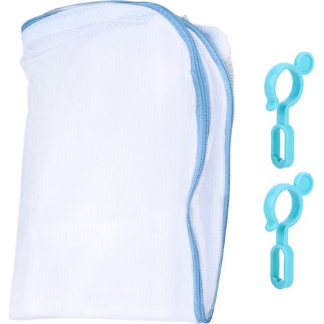 Sac de lavage lingerie polyester avec crochets séchage, filet protection vêtements maille fine transparente, idéal soutien-gorge chaussettes (1/5)