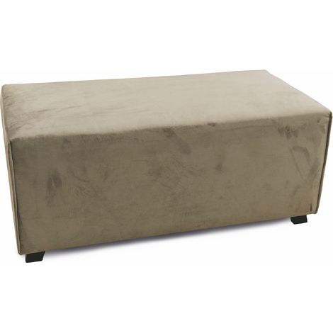 PANCA IN VELLUTO CON PIEDINI 100X48X44CM COLORE TORTORA (1/4)