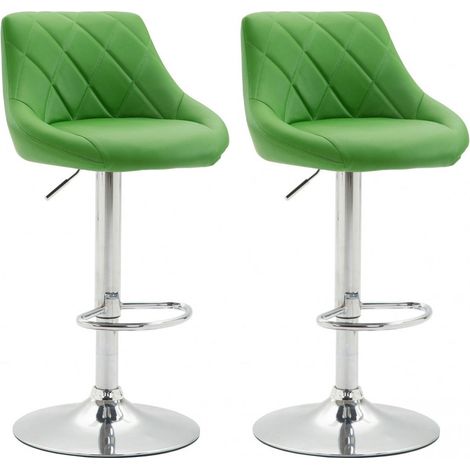 2er Set Barhocker Lazio Kunstleder grün (1/5)