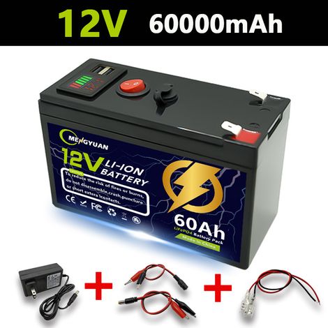Outdoor camping RV home energy storage 12V large capacity 3S7P 18650 combined lithium-ion battery pack - 60AH + matching charger - 12.6V