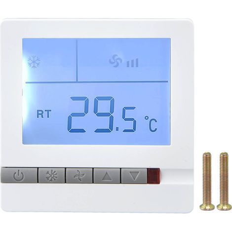 Multifunktionaler Smart-Thermostat-Klimaanlagenregler mit Lüfterfunktion (220 V AC) für Hotel-, Restaurant- und Lobbybereiche (1/5)
