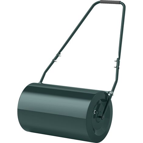 Outsunny Rullo da Giardino 63L di Capacità in Metallo 123x58x40 cm Verde Scuro (1/5)