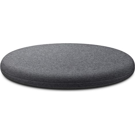 Housse de coussin ronde en mousse à mémoire de forme gris foncé de 40 cm pour tabouret de chambre confortable et respirant (1/3)