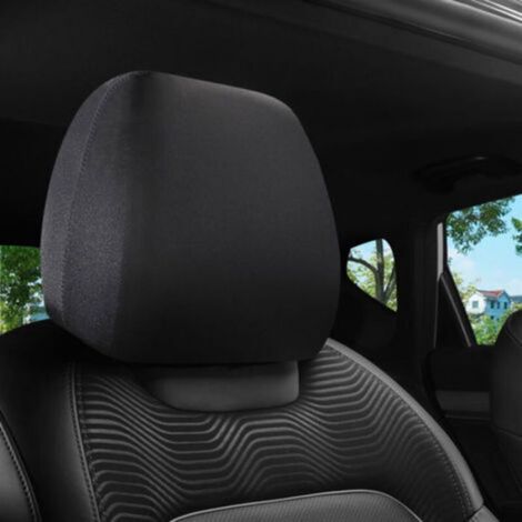 Housses Appui-Tête Voiture 2pcs Noir, Universelles SUV Truck Jeep, Lavables Protection (1/5)