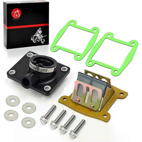 Manchon de collecteur d'admission de carburateur, clapet à lamelles et joint pour Yamaha Blaster 200 1988-2006 2HF-13610-01-00 2XJ-13565-00-00 (1/5)