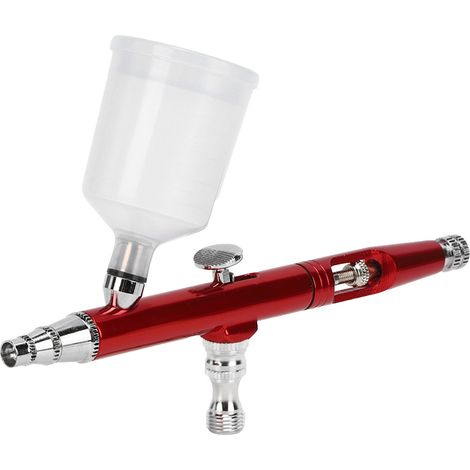 Pistolet à peinture portatif DIY avec embout réglable, idéal pour la décoration de gâteaux publicitaires, rouge. (1/3)