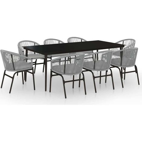 Maison Exclusive - Set Mobili da Pranzo da Giardino 9 pz Antracite (1/5)