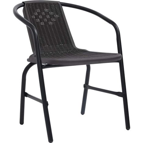 Maison Exclusive - Sedie da Giardino 8 pz in Plastica Rattan e Acciaio 110 kg