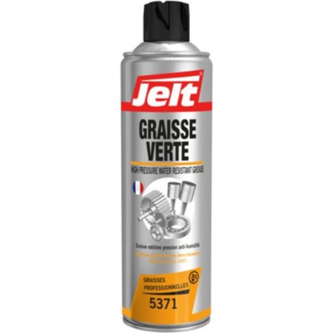 Bombe graisse verte 5371 – Graisse extrême pression NLGI 2 – Anti-usure et anti-humidité – Pour mécanismes en milieu humide – Jelt