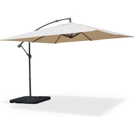 Offset square parasol 3x3m, Hardelot, Beige, 300x295x250 cm (1/5)