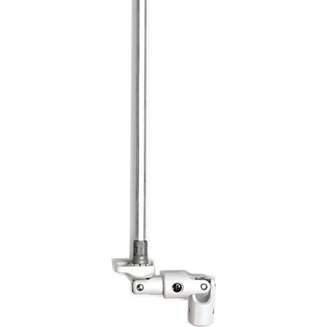 Sortie de caisson 30° pliable à tige d'entrainement hexagonale en acier + platine nylon 30x30mm blanc – CHERUBINI - 80717032V1316