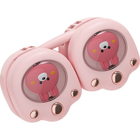 Ortviai Ventilateur de Cou Sans Pales avec Design Mignon en Patte de Chat – Rouge, 3 Vitesses, Portable et Pliable (1/5)