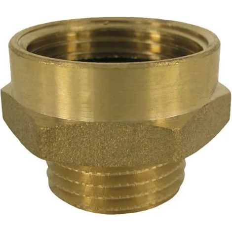 Raccord laiton, mamelon double laiton, 3/4" AG x 1" IG, raccord fileté laiton